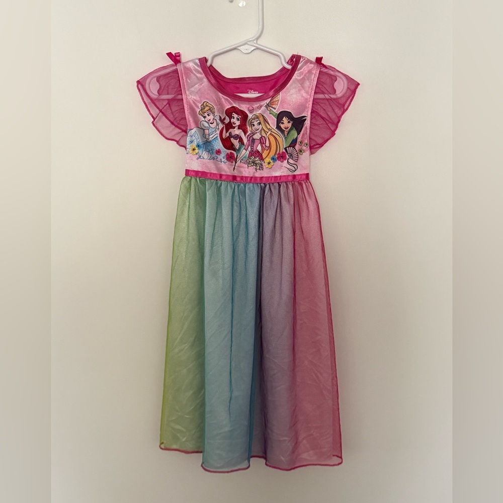 Disney Princess Pink Rainbow Girls' Pajama Nightgown